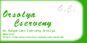 orsolya cserveny business card